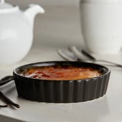 Acopa Keystone 6 Oz. Caldera Stoneware Souffle / Creme Brulee Dish - 6/Case