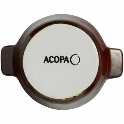 Acopa Keystone 6 Oz. Chestnut Stoneware Mini Casserole Dish With Handles - 6/Case -Acopa Shop 2103557