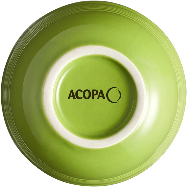 Acopa Capri 8 Oz. Bamboo Green Stoneware Bouillon - 36/Case 5 Acopa Capri 8 Oz. Bamboo Green Stoneware Bouillon - 36/Case - Image 3