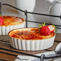 Acopa Keystone 6 Oz. Vanilla Bean Stoneware Souffle / Creme Brulee Dish - 48/Case