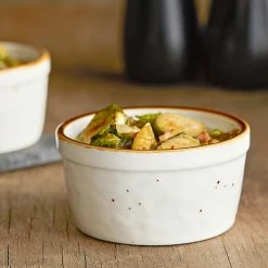 Acopa Keystone 7 Oz. Vanilla Bean Stoneware Ramekin - 6/Case -Acopa Shop 2140382