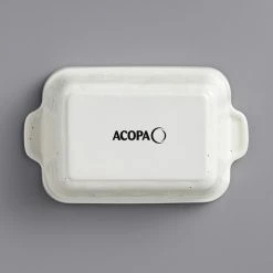 Acopa Keystone 15 Oz. Vanilla Bean Stoneware Rectangular Baker / Casserole Dish - 16/Case 9 Acopa Keystone 15 Oz. Vanilla Bean Stoneware Rectangular Baker / Casserole Dish - 16/Case -Acopa Shop 2140582