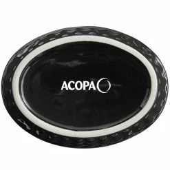 Acopa 5 Oz. Oval Glossy Black Fluted Stoneware Souffle / Creme Brulee Dish - 36/Case -Acopa Shop 2169364