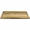 Front Of The House SPT051MUB21 13" X 7" Reversible Crushed Bamboo Serving Board With Hand Grips - 4/Case