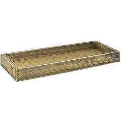 Front Of The House RTR006NAW22 11 3/4" X 4 1/4" Natural Rustic Wood Serving Tray - 6/Case