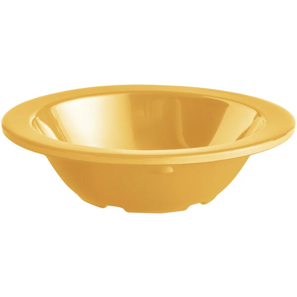 Acopa Foundations 4 Oz. Yellow Narrow Rim Melamine Fruit Dish - 12/Case 4 Acopa Foundations 4 Oz. Yellow Narrow Rim Melamine Fruit Dish - 12/Case - Image 2