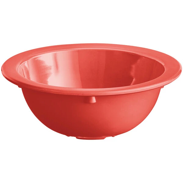 Acopa Foundations 13 Oz. Orange Narrow Rim Melamine Grapefruit Bowl - 12/Case 4 Acopa Foundations 13 Oz. Orange Narrow Rim Melamine Grapefruit Bowl - 12/Case - Image 2