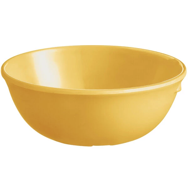 Acopa Foundations 11 Oz. Yellow Melamine Nappie Bowl - 12/Case 4 Acopa Foundations 11 Oz. Yellow Melamine Nappie Bowl - 12/Case - Image 2