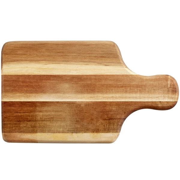 Tablecraft 10508 13 5/8" X 7 3/4" Rectangular Acacia Wood Serving Board 4 Tablecraft 10508 13 5/8" X 7 3/4" Rectangular Acacia Wood Serving Board - Image 2