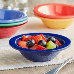 Acopa Foundations 4 Oz. Assorted Colors Narrow Rim Melamine Fruit Dish - 72/Case