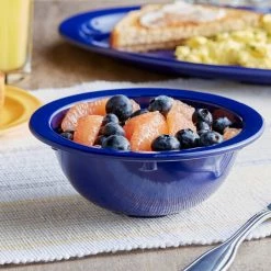 Acopa Foundations 13 Oz. Blue Narrow Rim Melamine Grapefruit Bowl - 12/Case