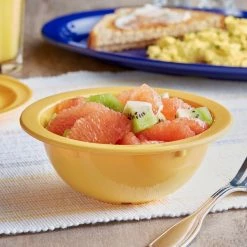 Acopa Foundations 13 Oz. Yellow Narrow Rim Melamine Grapefruit Bowl - 12/Case