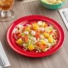 Acopa Foundations 9" Red Narrow Rim Melamine Plate - 12/Case