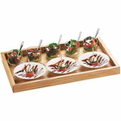 Cal-Mil 1367-12-99 Madera Rustic Pine 19 3/4" X 11 3/4" X 1 1/4" Serving Tray -Acopa Shop 2200002