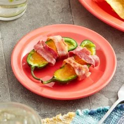 Acopa Foundations 5 1/2" Orange Narrow Rim Melamine Plate - 12/Case