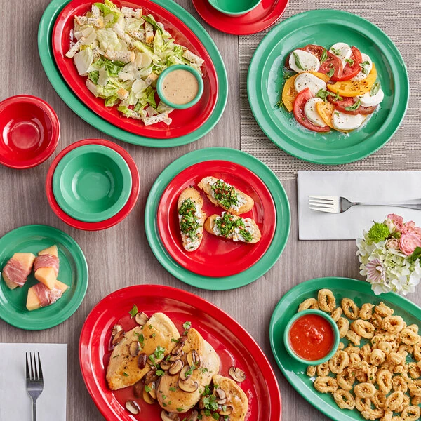 Acopa Foundations 15 Oz. Green Melamine Nappie Bowl - 12/Case 6 Acopa Foundations 15 Oz. Green Melamine Nappie Bowl - 12/Case - Image 4