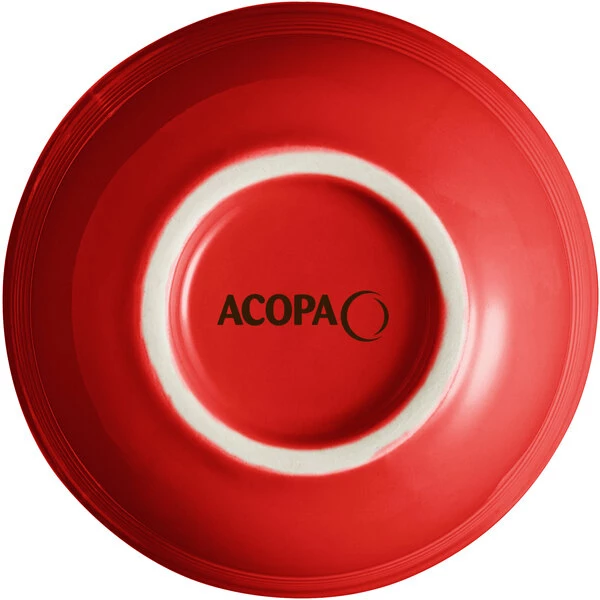 Acopa Capri 8 Oz. Passion Fruit Red Stoneware Bouillon - 36/Case 5 Acopa Capri 8 Oz. Passion Fruit Red Stoneware Bouillon - 36/Case - Image 3