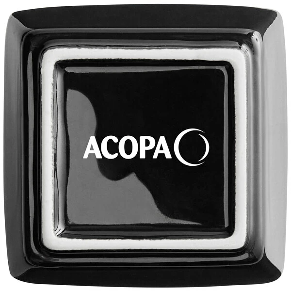 Acopa 4 Oz. Glossy Black Square Stoneware Sauce Cup - 36/Case 5 Acopa 4 Oz. Glossy Black Square Stoneware Sauce Cup - 36/Case - Image 3