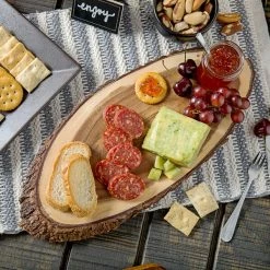 Tablecraft ACAV1608 Acacia Wood Oval Serving Board - 16" X 8" X 3/4"