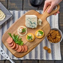 Tablecraft ACAMBB1507 Acacia Wood Display Bread Board - 10 1/2" X 7 1/4" X 5/8"