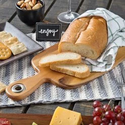 Tablecraft ACAMBB1507 Acacia Wood Display Bread Board - 10 1/2" X 7 1/4" X 5/8" -Acopa Shop 2240597