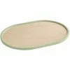 Cal-Mil Blonde 16" X 22" Maple Wood Serving Tray With Matcha Colored Rim