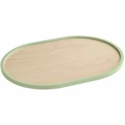 Cal-Mil Blonde 16" X 22" Maple Wood Serving Tray With Matcha Colored Rim