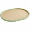 Cal-Mil Blonde 13" X 16" Maple Wood Serving Tray With Matcha Colored Rim