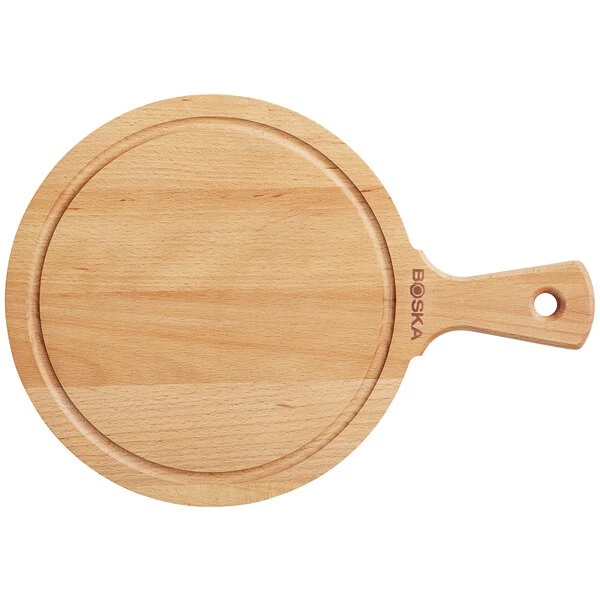 Boska USA Corp Boska Friends 9 1/4" Medium Round Beech Wood Serving Board With Handle 4 Boska USA Corp Boska Friends 9 1/4" Medium Round Beech Wood Serving Board With Handle - Image 2