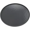 GET Enterprises GET Roca Glazed 20" X 16" Gray Melamine Oval Platter - 3/Case