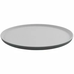 GET Enterprises GET Roca Matte 16" X 12" Gray Melamine Oval Platter - 6/Case