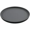 GET Enterprises GET Roca Matte 11" Black Melamine Round Plate - 12/Case