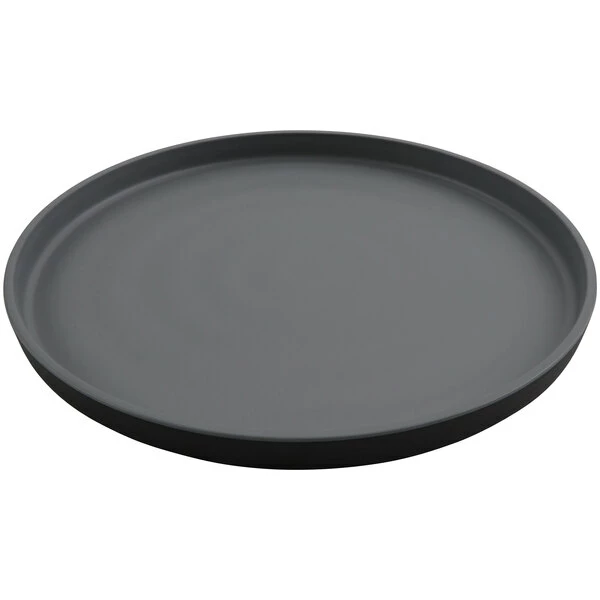GET Enterprises GET Roca Matte 11" Black Melamine Round Plate - 12/Case 3 GET Enterprises GET Roca Matte 11" Black Melamine Round Plate - 12/Case