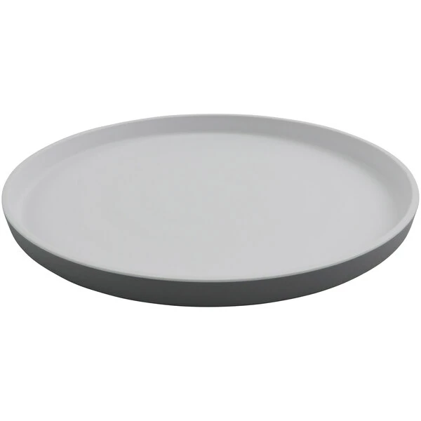 GET Enterprises GET Roca Matte 11" Gray Melamine Round Plate - 12/Case 3 GET Enterprises GET Roca Matte 11" Gray Melamine Round Plate - 12/Case
