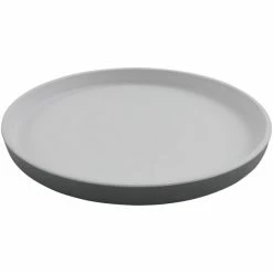 GET Enterprises GET Roca Matte 9" Gray Melamine Round Plate - 12/Case