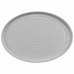 GET Enterprises GET Roca Glazed 14" X 10" White Melamine Oval Platter - 6/Case