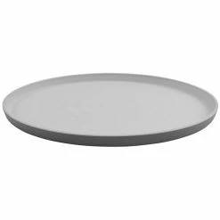 GET Enterprises GET Roca Matte 14" X 10" Gray Melamine Oval Platter - 6/Case