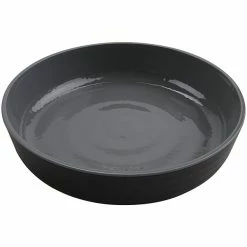 GET Enterprises GET Roca Glazed 42 Oz. Gray Melamine Low Street Bowl - 12/Case