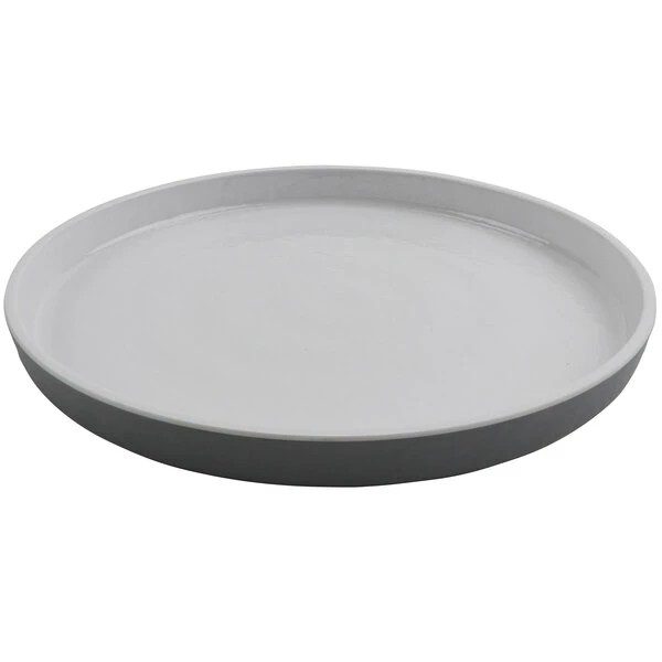 GET Enterprises GET Roca Glazed 9" White Melamine Round Plate - 12/Case 4 GET Enterprises GET Roca Glazed 9" White Melamine Round Plate - 12/Case - Image 2