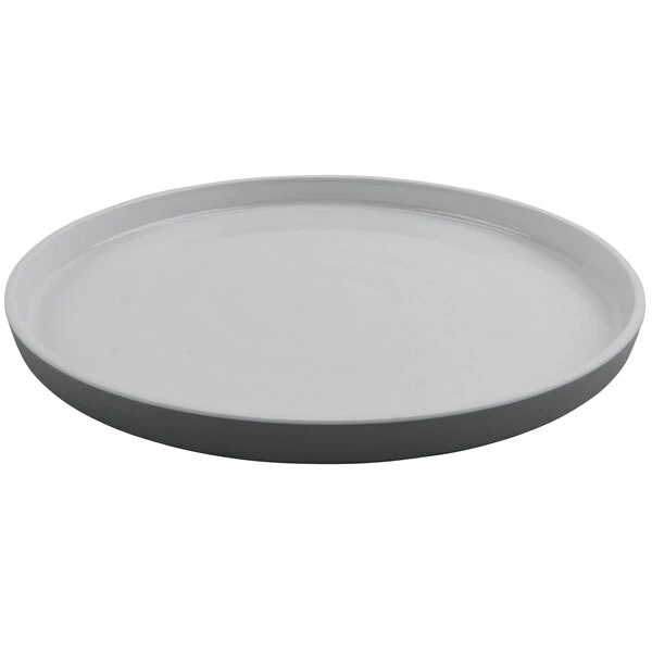 GET Enterprises GET Roca Glazed 11" White Melamine Round Plate - 12/Case 4 GET Enterprises GET Roca Glazed 11" White Melamine Round Plate - 12/Case - Image 2