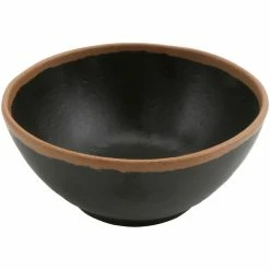 GET Enterprises GET Pottery Market 20 Oz. Glazed Brown Melamine Bowl With Clay Trim - 12/Case