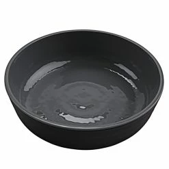 GET Enterprises GET Roca Glazed 24 Oz. Gray Melamine Low Street Bowl - 12/Case