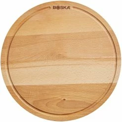 Boska USA Corp Boska Friends 11 1/2" Medium Round Beech Wood Serving Board -Acopa Shop 2384398