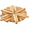 Teakhaus Specialty 16" 6-Piece Teakwood Pizza Platter 902