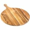 Teakhaus Specialty Atlas 15" Teakwood Round Serving Board With Handle 909