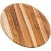Teakhaus Elegant 13" Teakwood Round Serving Board With Rounded Edge
