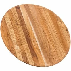 Teakhaus Elegant 18" Teakwood Round Serving Board With Rounded Edge