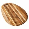 Teakhaus Elegant 14" X 9" X 1/2" Teakwood Oval Serving Board With Rounded Edge And Hanging Hole