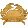 Kalalou 17 "x 14" X 1" Carved Wooden Crab Tray