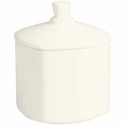 RAK Porcelain Ska 8.45 Oz. Ivory Porcelain Sugar Bowl And Lid - 6/Case